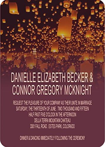 Handmade Custom Candle Reflection Effect Wedding Invitation
