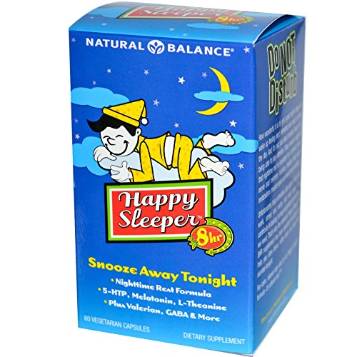 Natural Balance, Happy Sleeper, 8 Hr, 60 Veggie Caps - 2pc