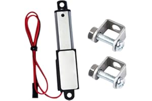 LEUMUAS Micro Linear Actuator Electric Waterproof 12v 90n Stroke Length 30mm Speed 9.5mm/s with Mounting Brackets (30MM-60N)