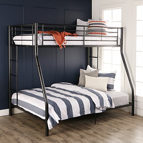 Sturdy Metal TwinoverDouble Bunk Bed in Black Finish Buy Online in