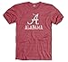 Alabama Crimson Tide Adult Logo Straight Tri-Blend Short Sleeve T-Shirt - Cardinal ,