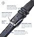 Gallery Seven Mens belt - Genuine Leather Dress Belt - Classic Casual Belt in gift box - Noir - Size 36