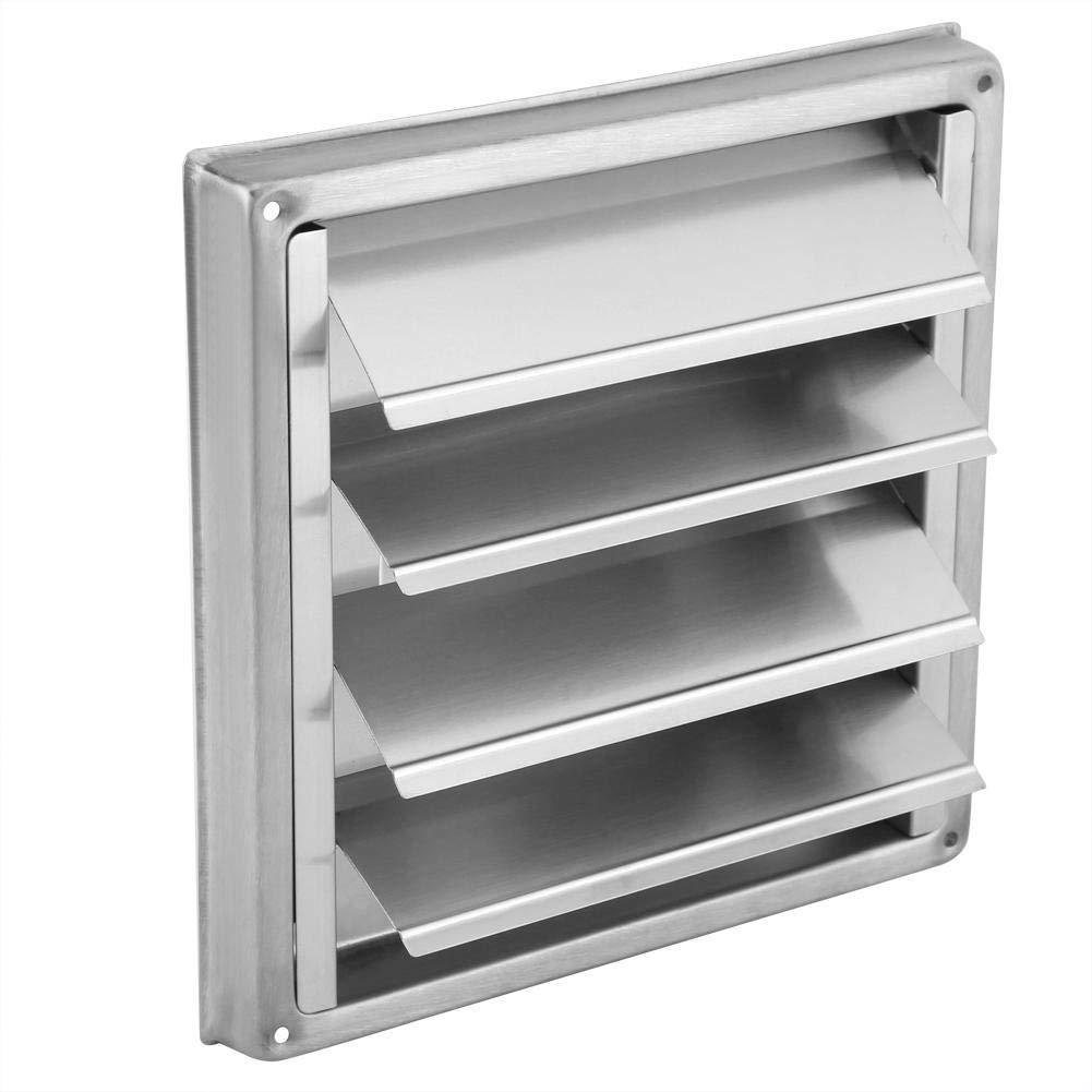 Ausla Square Air Vent Grill, 95mm Stainless Steel Wall Duct Cover, Silver - Image 3