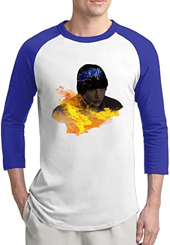 ReBorn Dark The Place Men Round Collar Raglan T-shirt RoyalBlue L