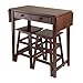 Winsome Mercer Double Drop Leaf Table with 2 Stools