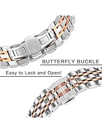 Correa de reloj para Samsung Galaxy Watch de 1.654 in, TRUMiRR de 0.787 in, correa de acero inoxidable macizo, correa de metal, pulsera para Galaxy Watch de 1.654 in R810 R815 Gear Sport Gear S2 Classic R732 R735