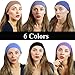 QING Headbands for Women Sweat Wicking Scarf Bandana Elastic Workout Headband Wrap Pack of 6