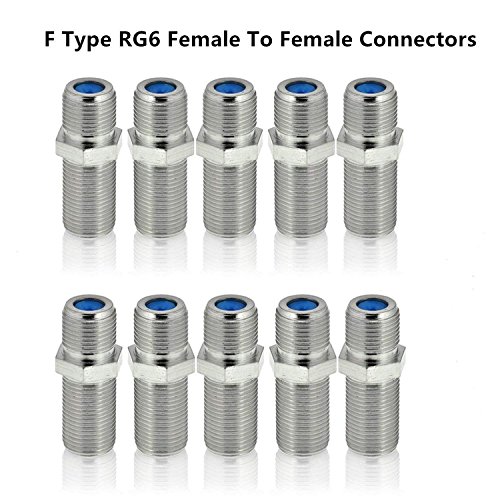 Coax Crimper Tool Kit Coaxial Compression Stripping Tool Cable Wire Stripper with 20 PCS F Male and 10 PCS Female to Female RG6 Connectors - Thumbnail 5