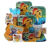 The Lion Guard Party Pack Seats 8 - Napkins, Plates, Cups, Cutlery & Stickers - The Lion Guard Party Supplies, Standard Party Pack