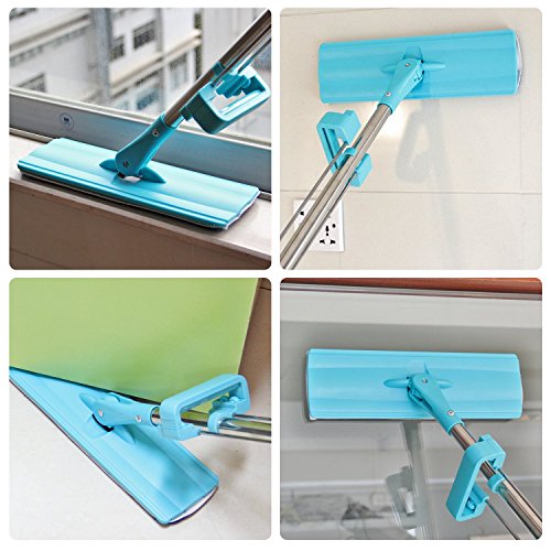 image for Microfiber Floor Mop, Ohuhu 2-Pack Hands Free Self Wringing Mops for F