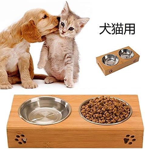 天然竹製 餌皿 正規店 ペットボウル スタンド ご飯台 犬猫用 健康な食事を フードボウル カビ防止 食器台 高防水