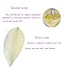 Leaf Necklace Statement Natural Leaf Necklace Boho Jewelry Silver Plated Leaf Pendant Necklace (White)