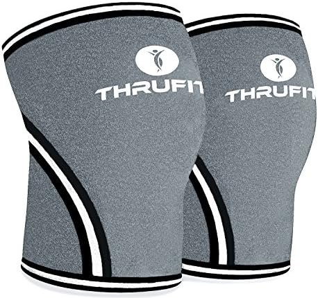 Knee Sleeve (1 Pair) 7mm Neoprene - Support &amp; Compression for Squats, Weightlifting &amp; Powerlifting - Crossfit Sleeves Reduces Injury Risk and Eases Knee Pain - Both Men &amp; Women