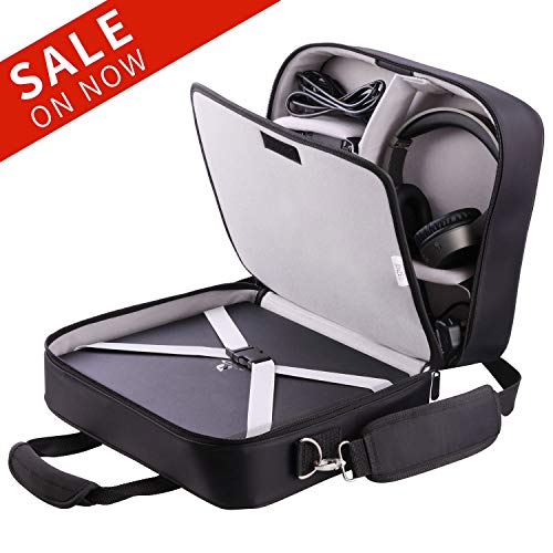 PS4 Carrying Case Portable Waterproof PS4 Travel Bag Compatible with Playstation 4 Slim and PS4 Pro - Fits All PS4 and PS3 Models