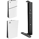 Monzlteck Wall Mount for PS5 Slim/PS5 Pro -Steel Mount Wall Holder Bracket for PS5 Original and PS5 Slim/Pro(Digital and Disc),Sturdy and Not Fall Off,+1Controller Holder