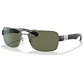 Ray-Ban RB3522 Square Sunglasses For Men +BUNDLE with ACCESSORY EYEWEAR KIT
