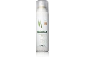 Klorane Dry Shampoo with Oat Milk, For Dark Hair, Natural Tint, All Hair Types, Paraben & Sulfate-Free