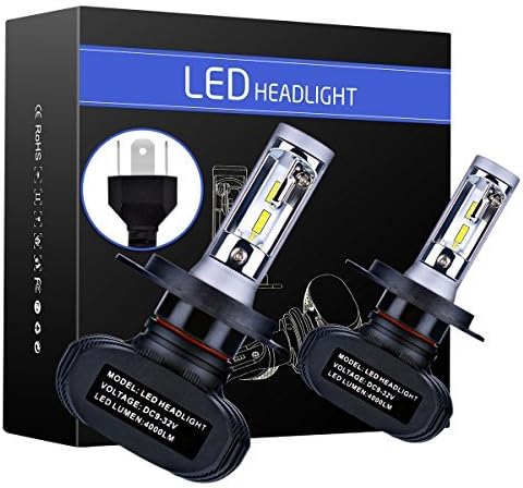 H4 LED Headlight Bulb 2PCS 8000LM 6500K LED Conversion Kits with 50W Cool White CSP Chips Hi/Lo Beam - 3 Year Warranty