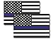 Magnet Me Up Thin Blue Line American Flag Decals, 2 Pack, 4x6 Inch, Black and Blue, Premium Automotive Magnets for Car, Truck, SUV, Crafted with Pride in The USA to Honor Police and Law Enforcement