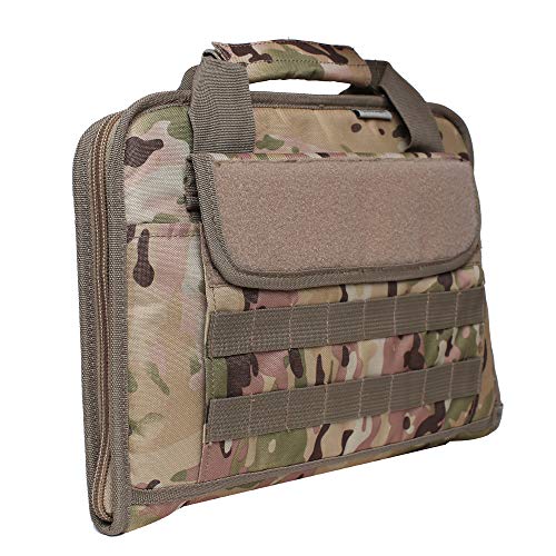 Kylebooker Tactical Deluxe Pistol Case Double Handgun Range Bags (CP)
