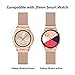 QusFy Metal Band Compatible with Samsung Galaxy Watch 3 41mm / Galaxy Watch Active 40mm / Active 2 44mm / Galaxy Watch 42mm, 20mm Stainless Steel Slim Thin Replacement Bands for Women Men