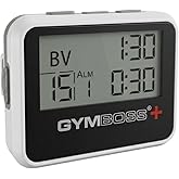 Gymboss Plus Interval Timer and Stopwatch - White/Black Hardcoat