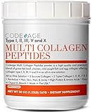 Codeage Multi-Collagen Protein Powder – Type I, II, III, V, X –  Blend of Grass-Fed Beef, Chicken, Wild Fish and Eggshell Collagen (20oz)