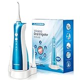 Hangsun Water Flosser Cordless Oral Irrigator Rechargeable Ultra Dental Water Jet HOC430 With Portable Inductive Non-Contact Charger for Teeth Braces and Travel Home Use