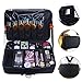 Relavel Makeup Train Case 3 layer Multi Functional Professional Makeup Bag Large Make Up Artist Box Cosmetic Organizer with DIY Dividers Movable Mirror for Cosmetics Makeup Brushes Beauty Tool (Black)