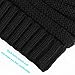 DEMTER Unisex Winter Warm Cable Knitting Hat Parent-Child Hats Wool Baggy Slouchy Thick Beanie Skull Cap For Women Men 2 Packs (Black)
