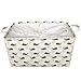 Jacone Larger Kids Storage Bins Waterproof Fabric Storage Baskets with Handles and Drawstring Closure,18.1-Inch by 12.2-Inch by 9.5-Inch,Collapsible and Convenient for Baby Toys,Clothings (Whale)