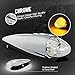 Partsam 5pc Super Bright Amber Yellow 17 LED Clear Lens Torpedo Chrome Cab Marker Top Roof Running Lights Assembly Compatible with Kenworth/Peterbilt/Freightliner/International/Mack Paccar Semi Truck