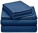 Amazon Brand – Pinzon Signature Cotton Heavyweight Velvet Flannel Sheet Set - California King, Smoky Blue
