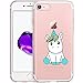 iPhone 7 Case, Unov iPhone 7 Case Clear with Design Embossed Pattern TPU Soft Bumper Shock Absorption Scratch Resistant Slim Protective Cover for iPhone 7 4.7 Inch(Baby Unicorn)