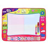 Aqua Doodle Mat, Large Magic Water Drawing Painting Writing Mat Pad Board 2 Pen Mess Free Coloring Develop Intelligence Learning Toy Gift for Boys Girls Toddlers Kids Children 31.5 X 23.6 4 Color