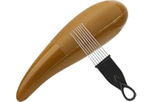 FAUOSWUK Plastic Guiro Percussion Instrument Large Muscle Movement Orff Toy for Music Education + Sense of Rhythm