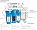 Ecosoft 5 Stage Reverse Osmosis Water Filtration System - Under Sink Water Purifier and Softener for Kitchen Faucet with Extra Filter Cartridge - Blue