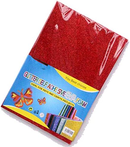 A4 10pcs Flash Thick Sponge Paper With Rubber Powder EVA Foam Paper DIY Paper Craft Scrapbooking Paper Origami Colored Decor hm,without glue