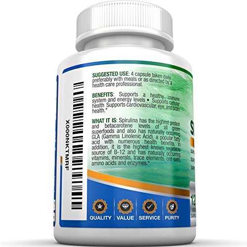 BRI Spirulina 2000mg Maximum Strength Premium Quality Spirulina