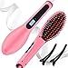 Hair Straightening Brush Beard Straightener Brush -Fast Natural Straight Hair Styling with Anti Scald/Scalp Massage/Auto Shut Off -Portable Straightening Comb for Home and Travel Gift for Women Girl