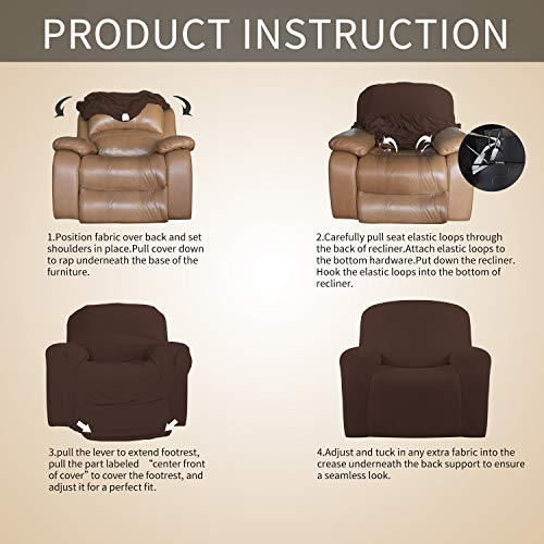 EasyGoing Oversized Recliner Stretch Sofa Slipcover Sofa Cover 1 Piece