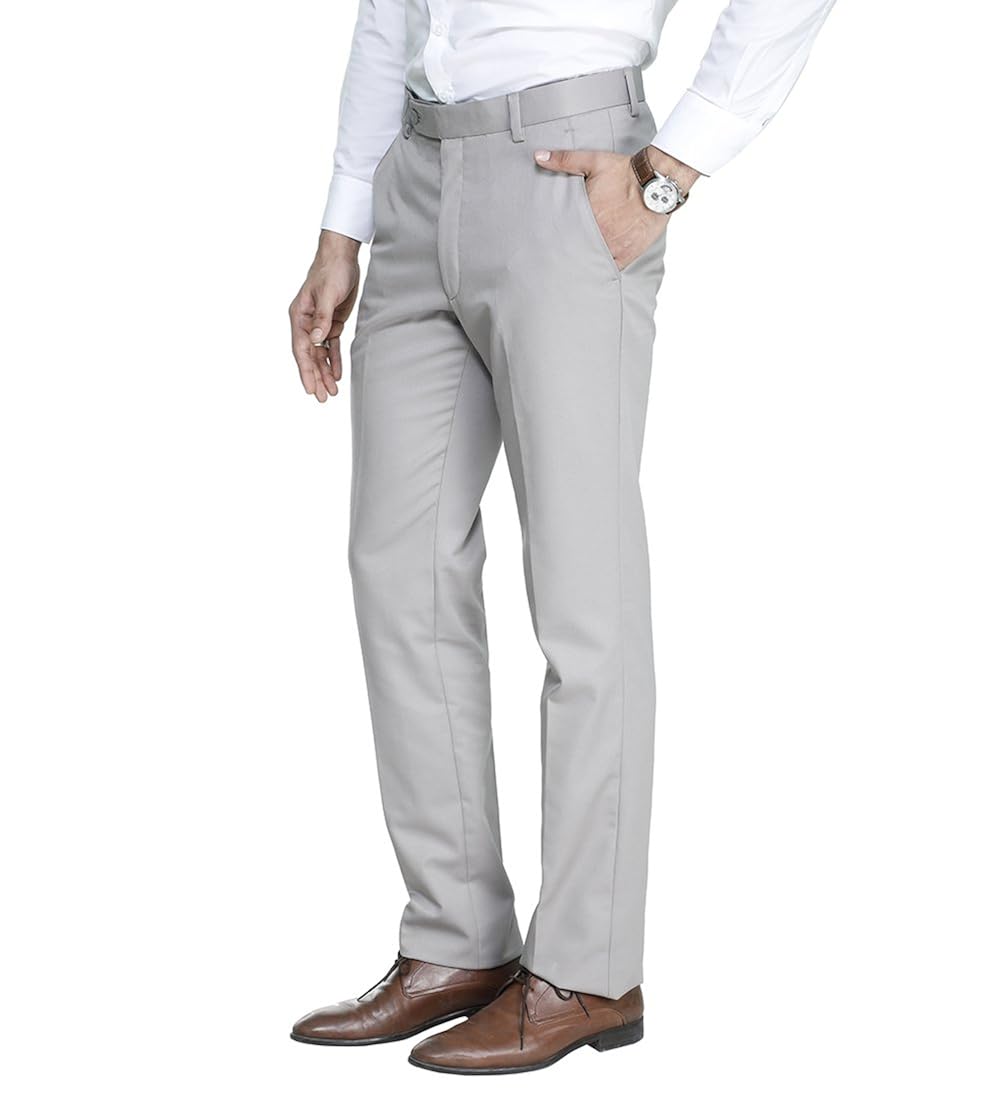 manq men's blended formal trousers