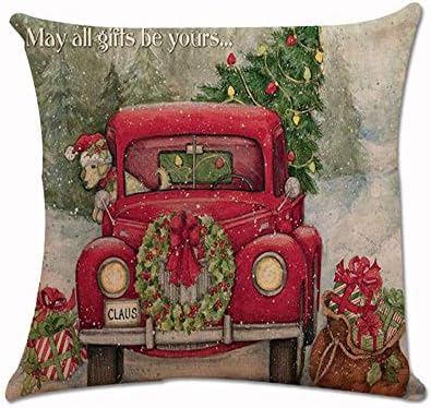 Moonuy Pillowcases Home Decoration Festival Christmas Xmas Santa Claus Cushion Cover Pillow Case Square Car Home Decor New Home Decorative Cushion Cover Pillow
