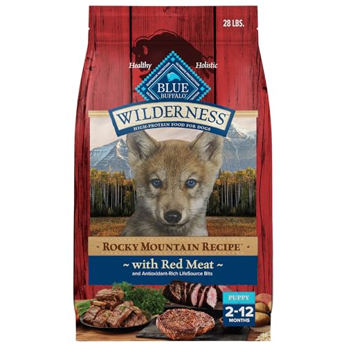 Blue Buffalo Wilderness High-Protein Rocky Mountain Recipe Dry Food for Puppies…
