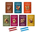Sahale Snacks All Natural Glazed Nut Blend Variety Pack (4oz x 7 Packs - 7 Different Flavors) with 2 x 4