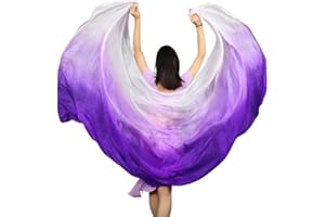 WXHVLTT Belly Dance Veil Silk Belly Dance Veils Silk Belly Dance Veil for Women Multi Color Belly Dance Veil Silk 250 * 114cm