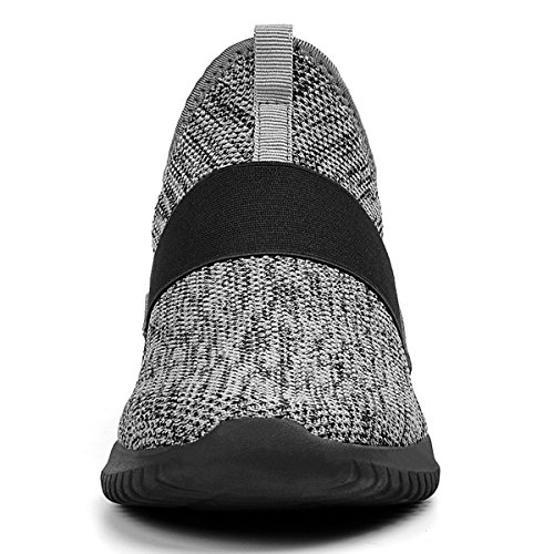 Feetmat Tennis Shoes for Men Slip On Laceless Running Sneakers Knitted Mesh Non Slip Workout Gym