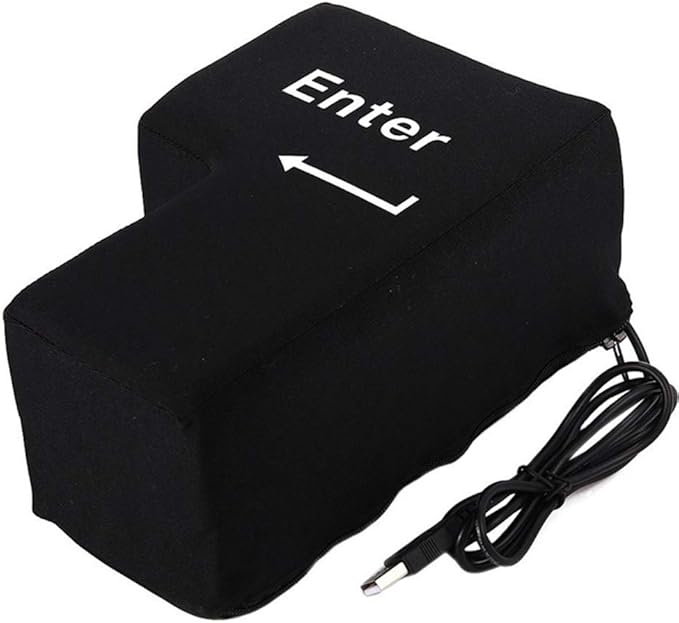 Qshuye Throw Pillows Stress Relief Big Enter Key Pillow Keyboard Button