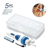 Electric Earwax Removal Kit ,Electric Vacuum Ear Cleaner, with 2 New-Designed Replacement Tips & Brush (Upgraded Version) - White
