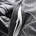 LIFETOWN 100% Jersey Knit Cotton Duvet Cover Set T-Shirt Feel Bedding Set Ultra Soft Wrinkle-Free (Heathered Dark Grey, Twin)